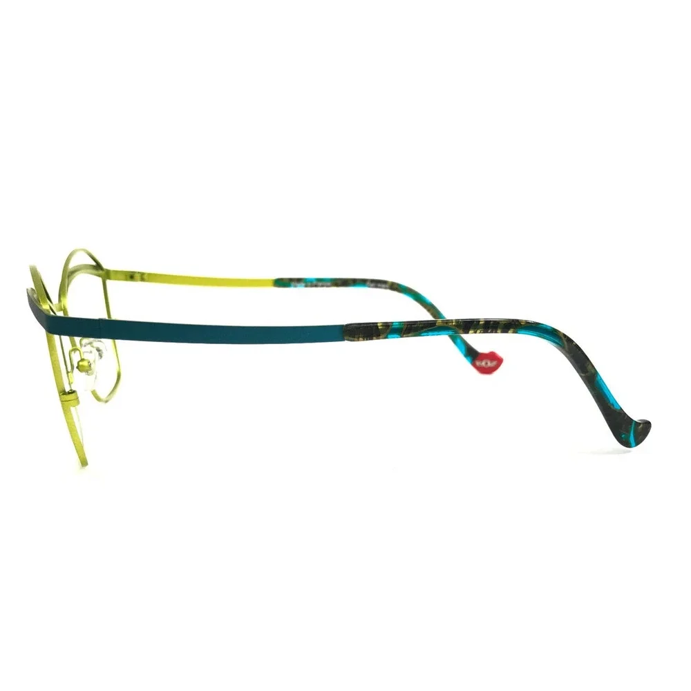 BOZ by J.F. Rey Eyeglasses Frames MADO 4020 Blue Green Wire Cat Eye 53-15-140